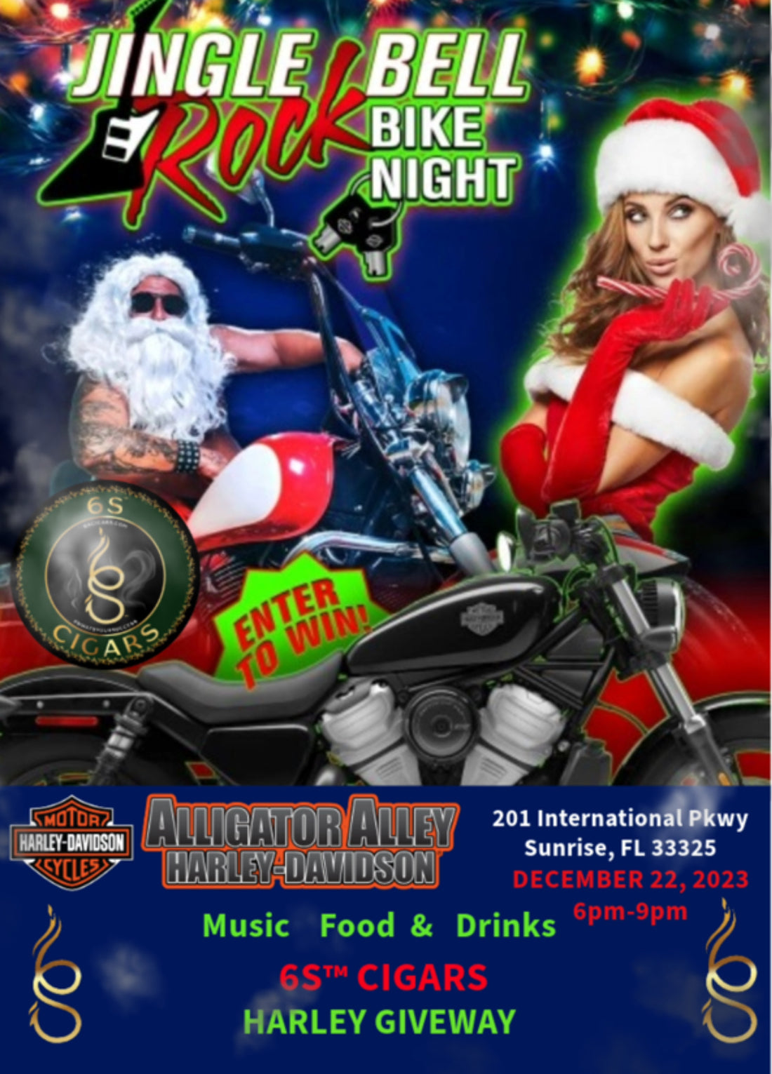 Harley Davidson Jingle Bell Bike Night with 6S™ Cigars
